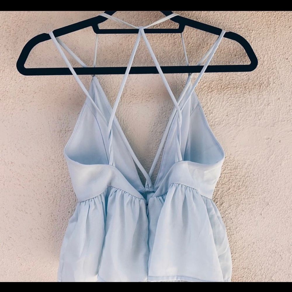 Urban Outfitters Strappy Peplum Blouse - Picture 2 of 2